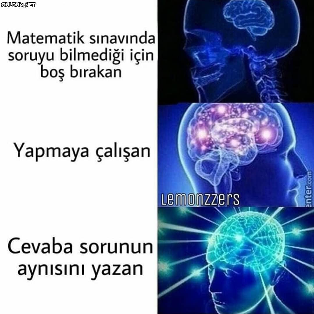 Matematik sinavinda soruyu...