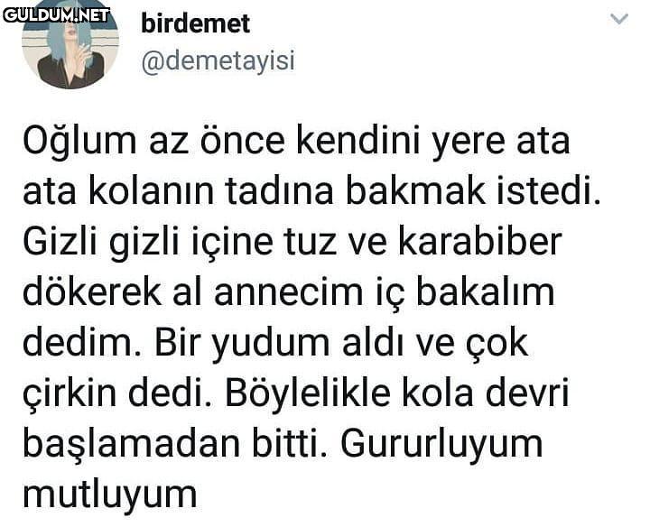 Oğlum az önce kendini yere...
