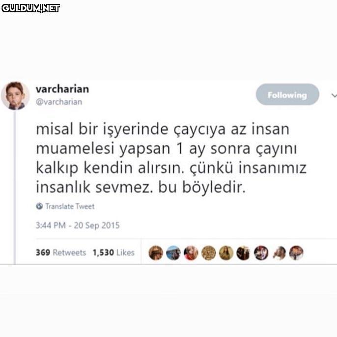 misal bir işyerinde...