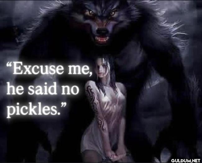 Excuse me, he said no pickles.