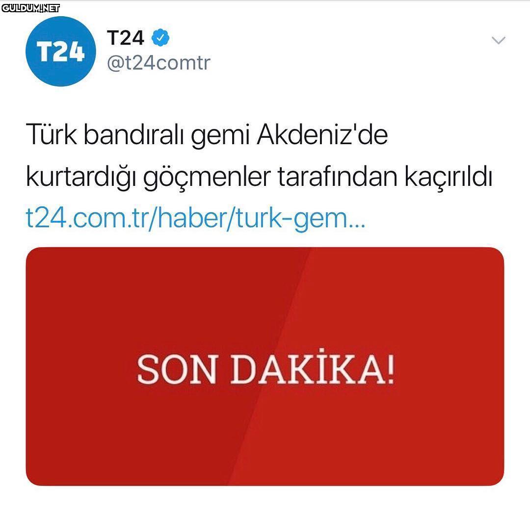 Türk bandiralı gemi...