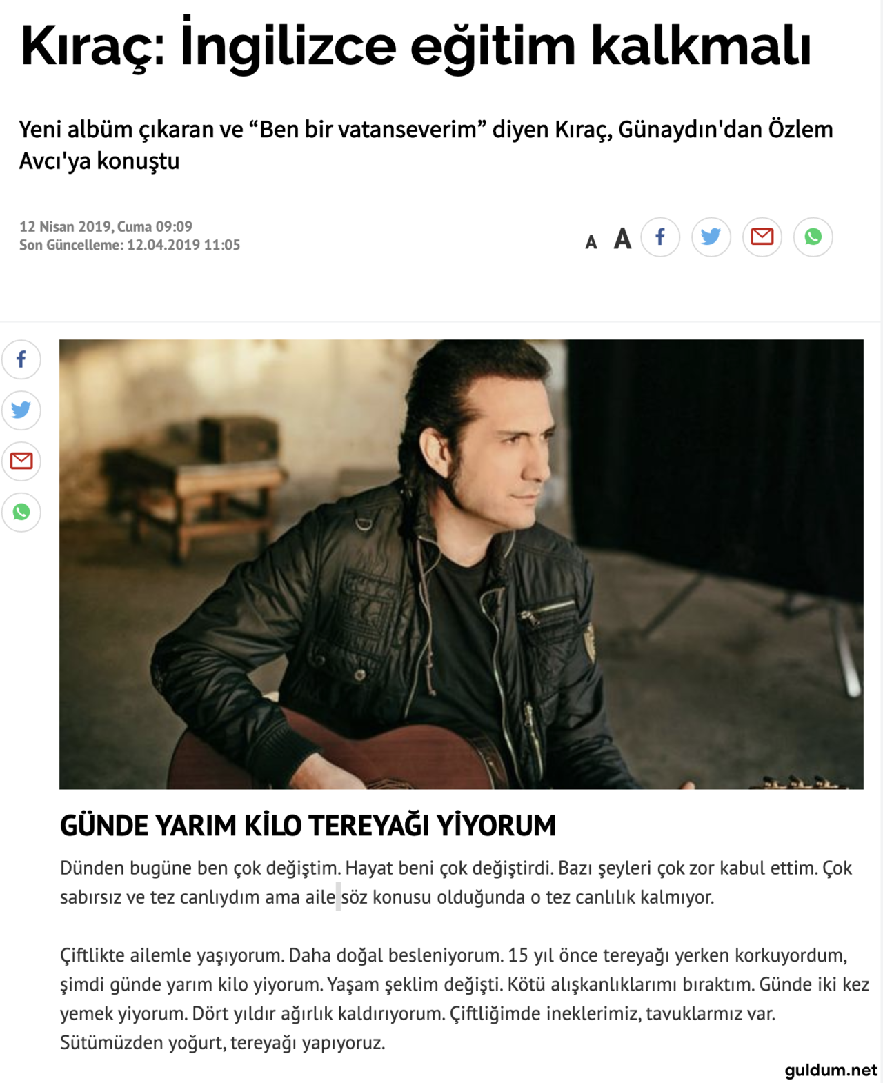 tam kıraçla ingilizce...