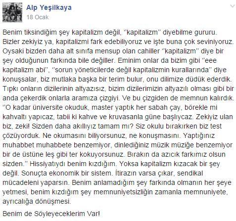Benim tiksindiğim şey...
