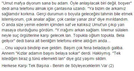 "Umut mafya diyorum sana...