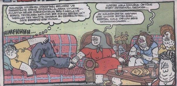 ...Salonda uyurken...