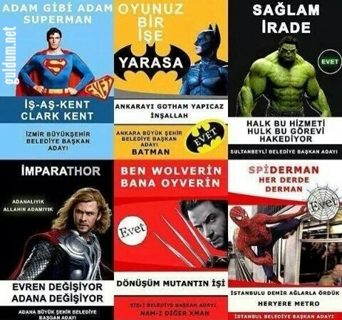 2014te arşivlediğim Marvel...