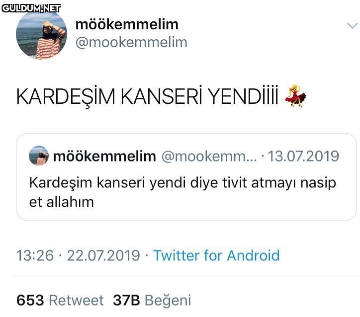 Kardeşim kanseri yendi...