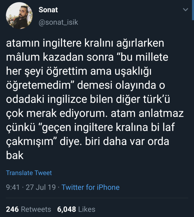 Kimdi o??? Atamın...