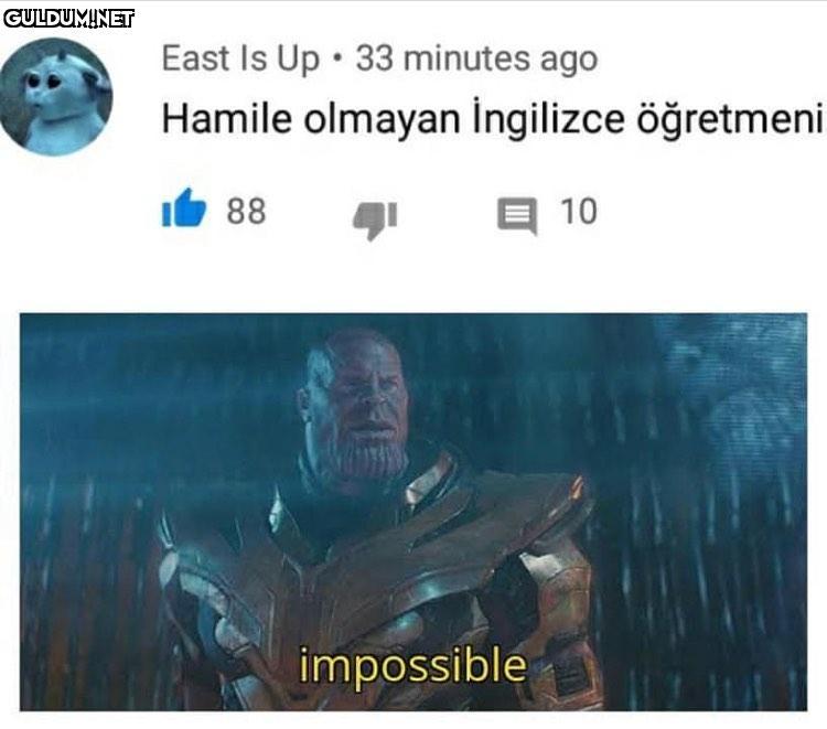 Bütün İngilizce...