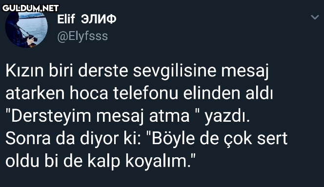 Kizin biri derste...