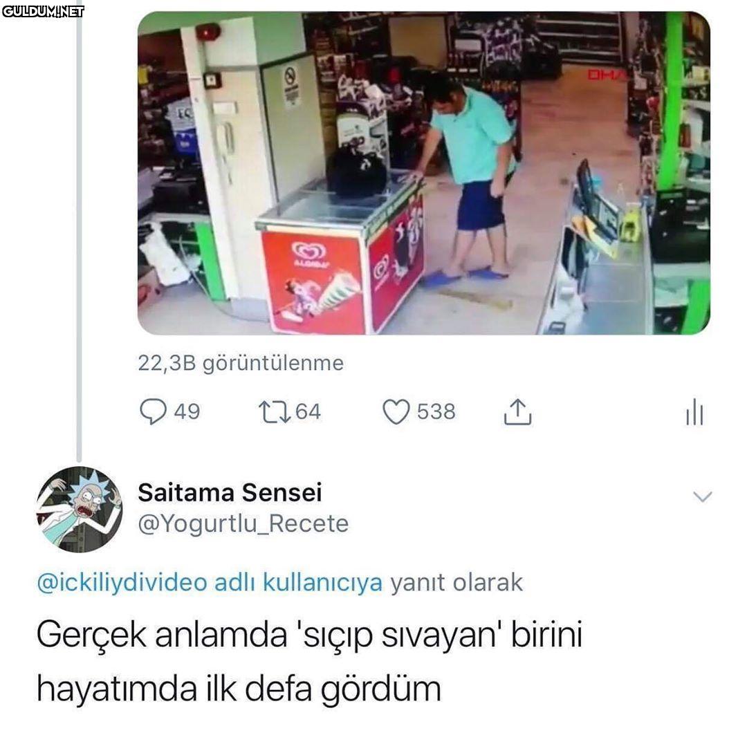 Markete sıçan adam. Yine...