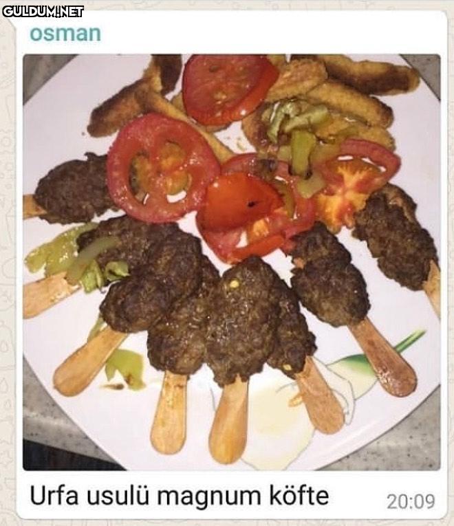 osman Urfa usulü magnum köfte 20:09