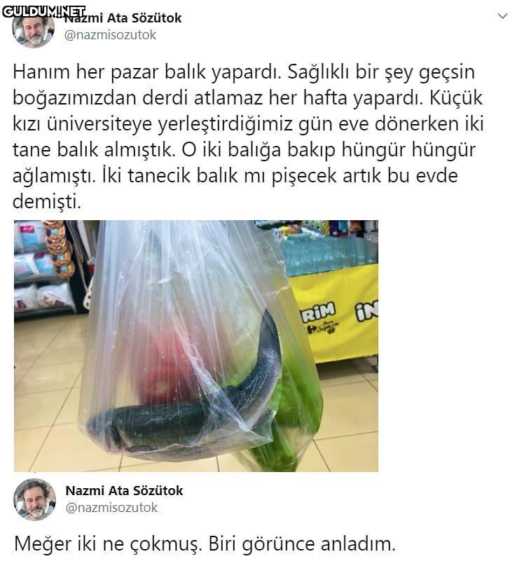 Hanim her pazar balık...