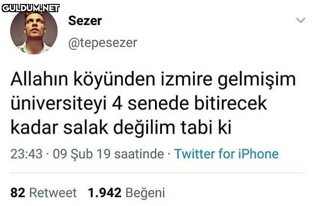 köyden izmire gelmişim...