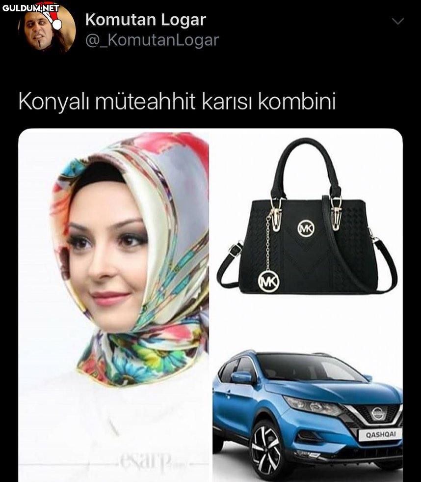 Konyali müteahhit karisı kombini
