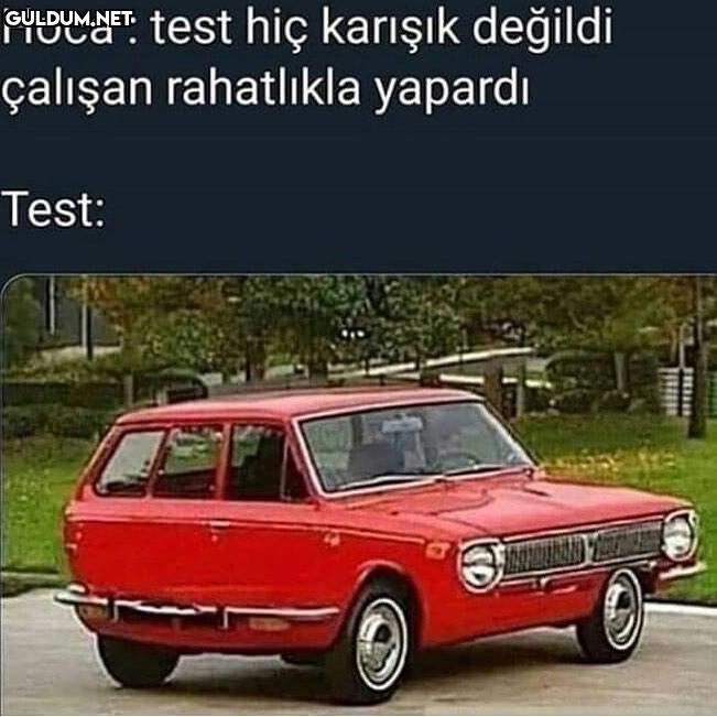 Hoca test hiç karışık...