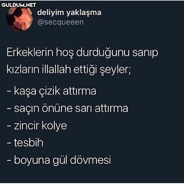 True post deliyim yaklaşma...