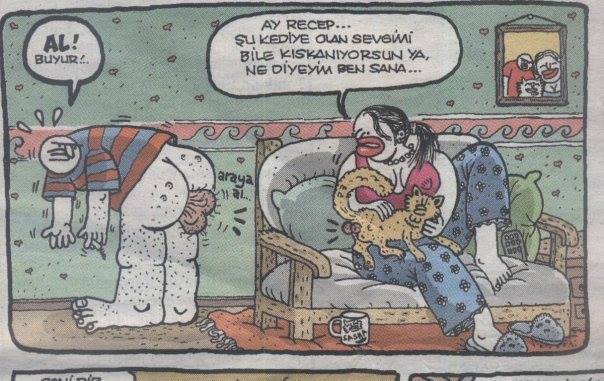 - Ay Recep.. şu kediye...