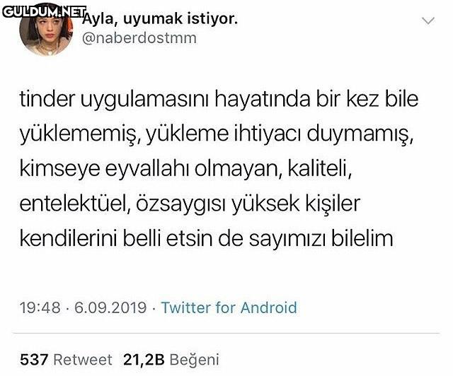 Ayla, uyumak istiyor...