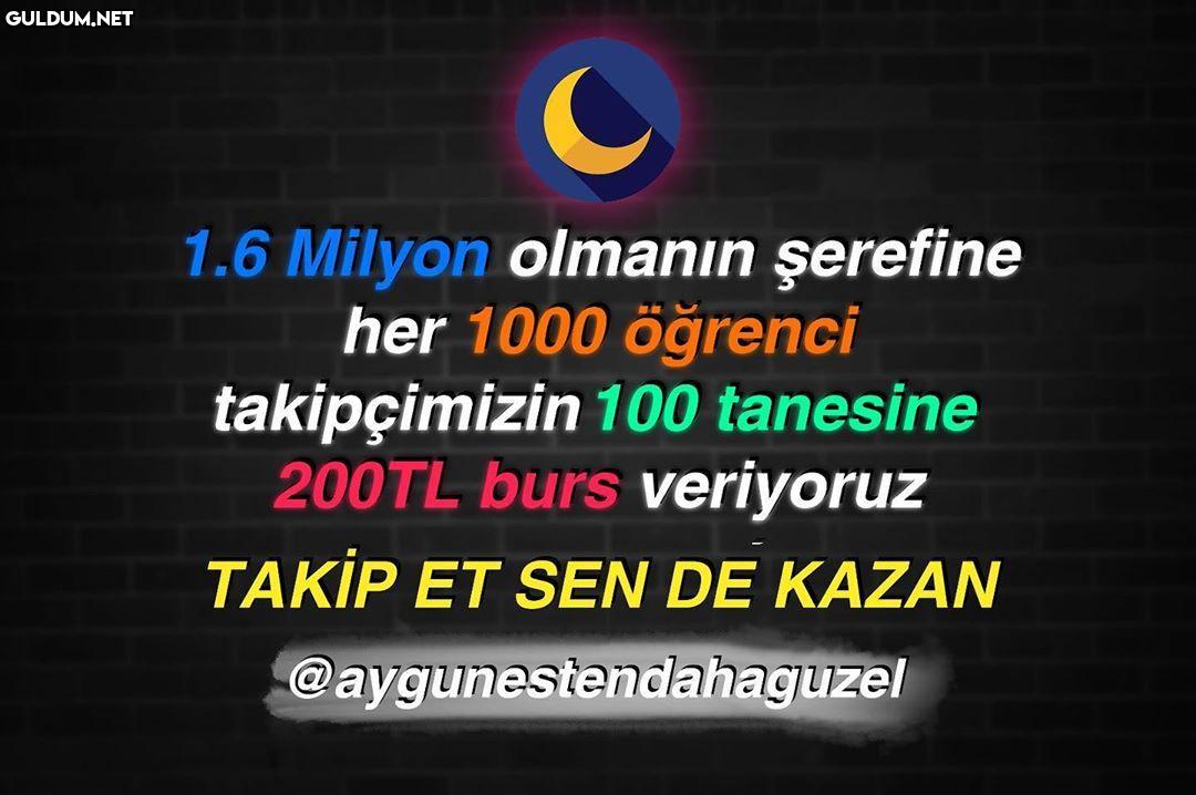 @AYGUNESTENDAHAGUZEL 
1.6M...