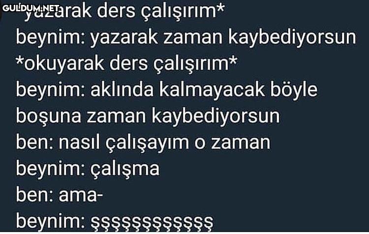 *yazarak ders çalışırım*...