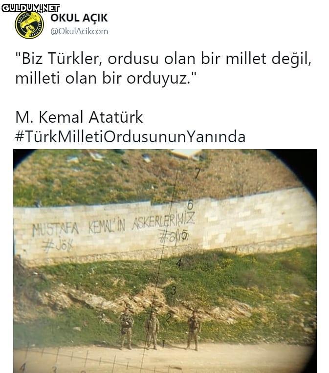 "Biz Türkler, ordusu olan...