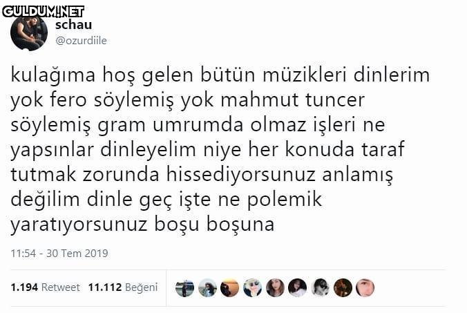 schau @ozurdiile kulağıma...