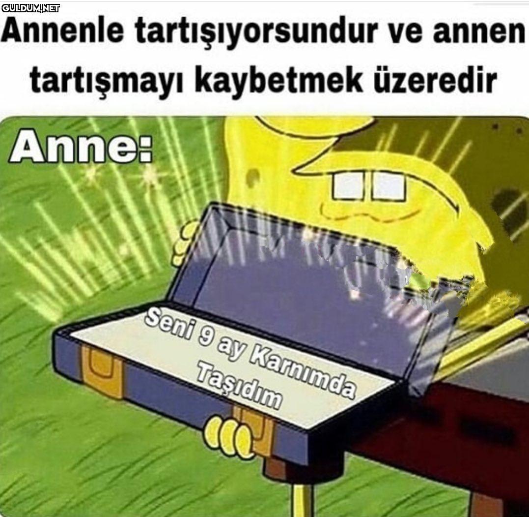 Annenle tartışıyorsundur...