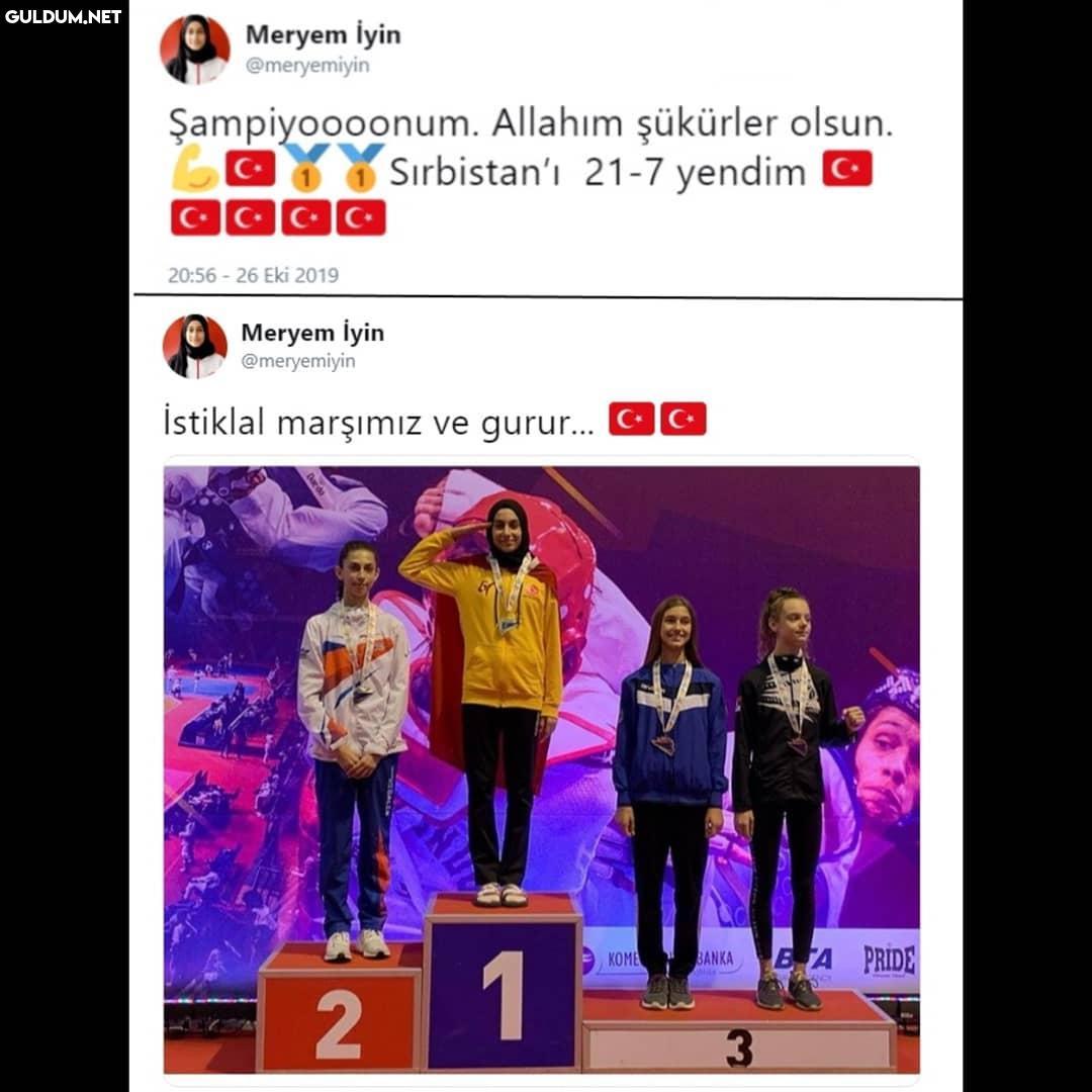 Milli tekvandocu Meryem...