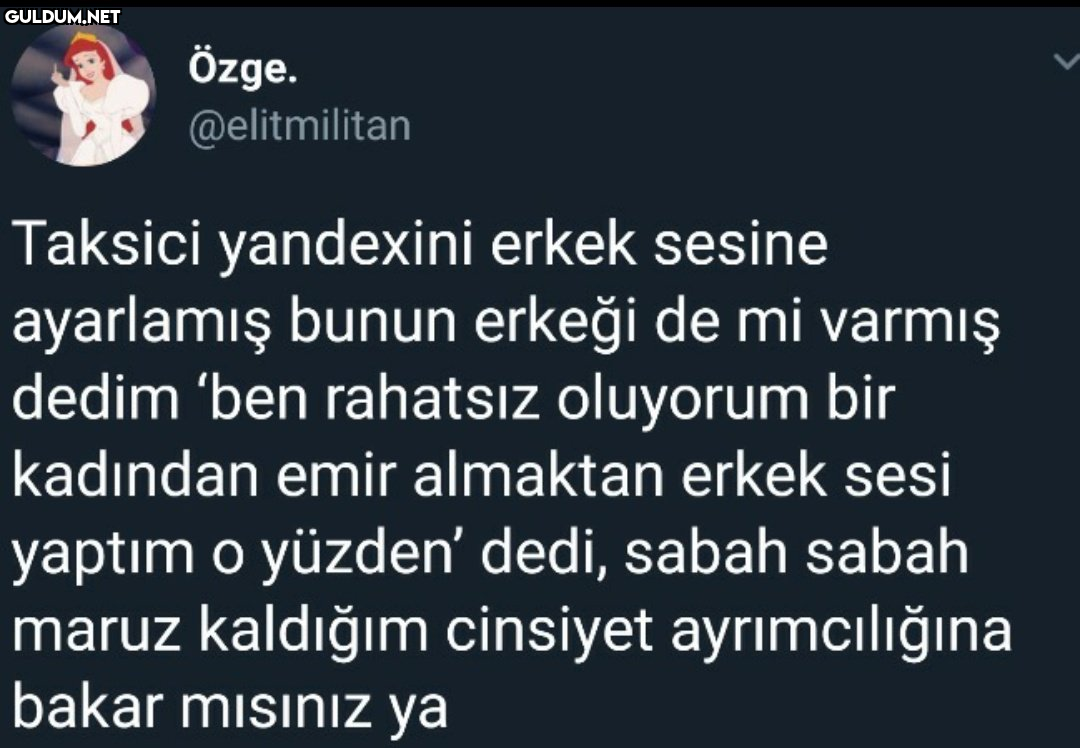 Özge @elitmilitan
Taksici...