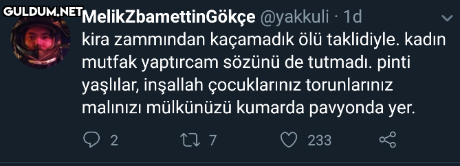 Beddua gibi...
