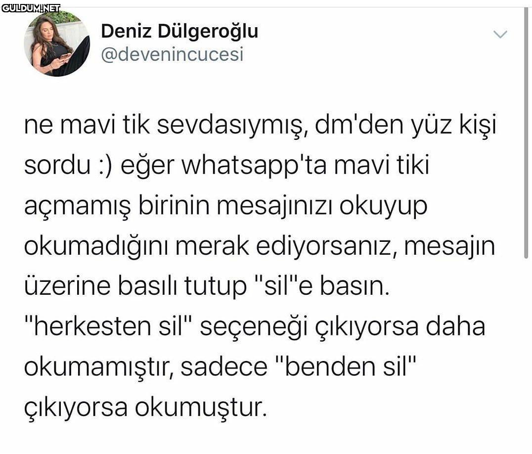 İyi bilgi Deniz Dülgeroğlu...