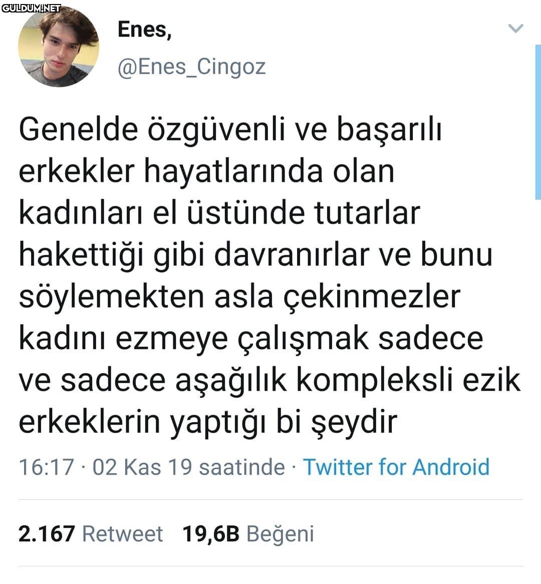 Enes, @Enes_Cingoz Genelde...