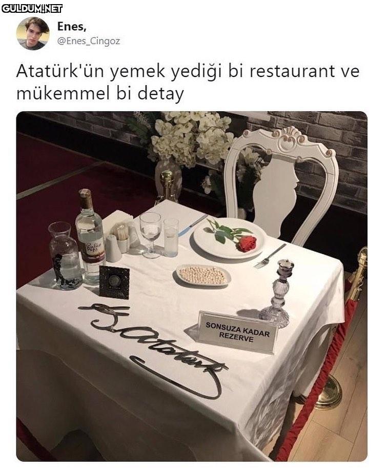 Enes, Atatürk'ün yemek...