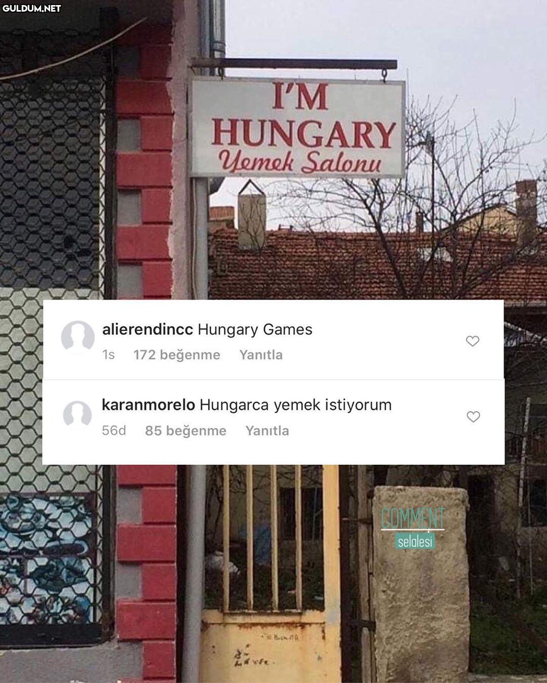 I'M HUNGARY 
yemek Salonu...