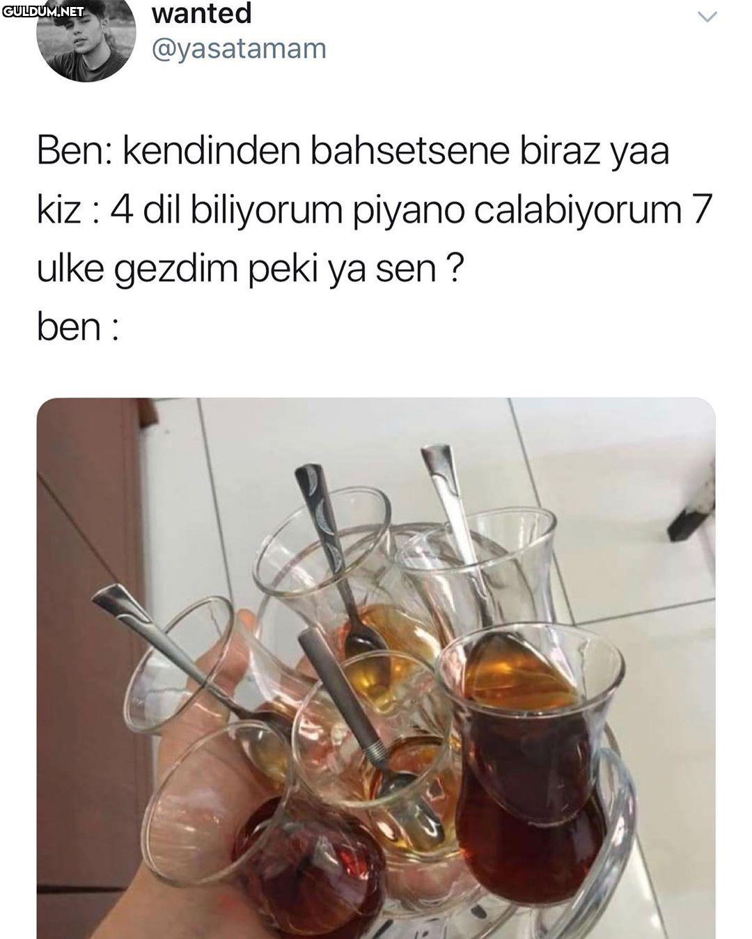 Tek elle 6 bardak güzel...