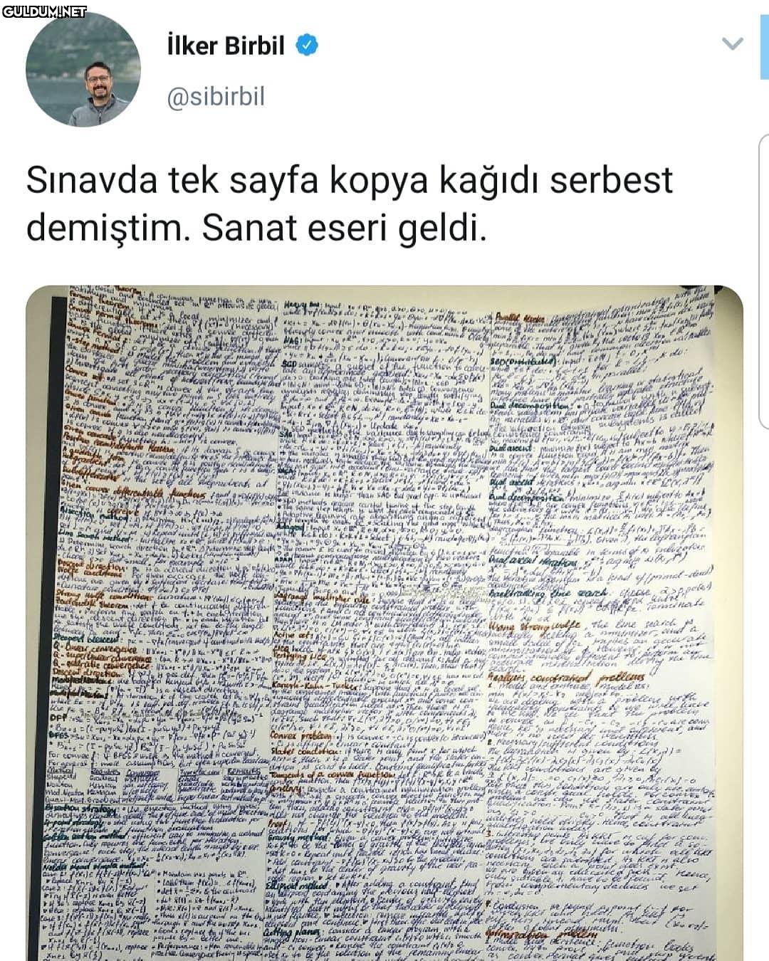 ilker Birbil @sibirbil...