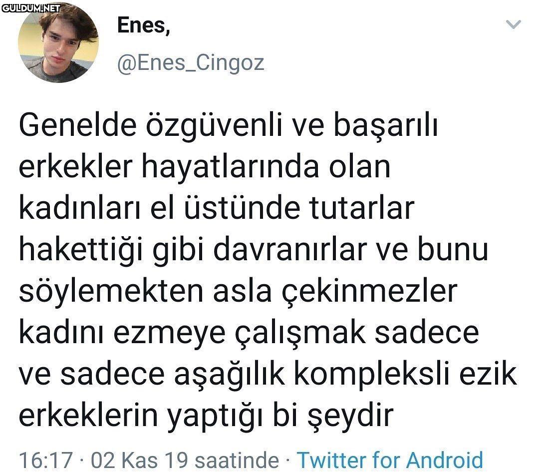 Doğru mu bu Enes,...