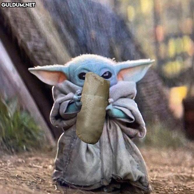 Ekmek yiyen bebek yoda...