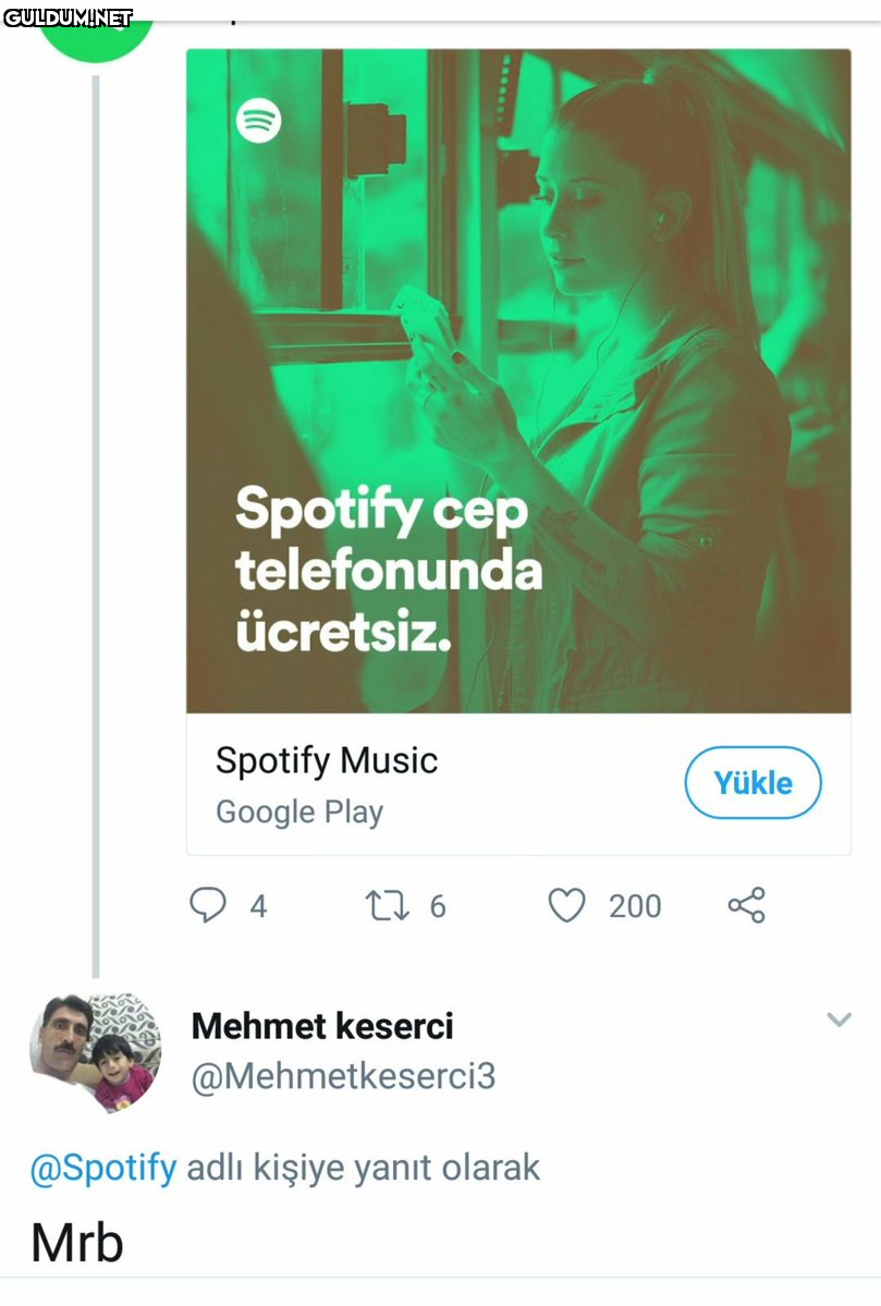 Spotify cep telefonunda...
