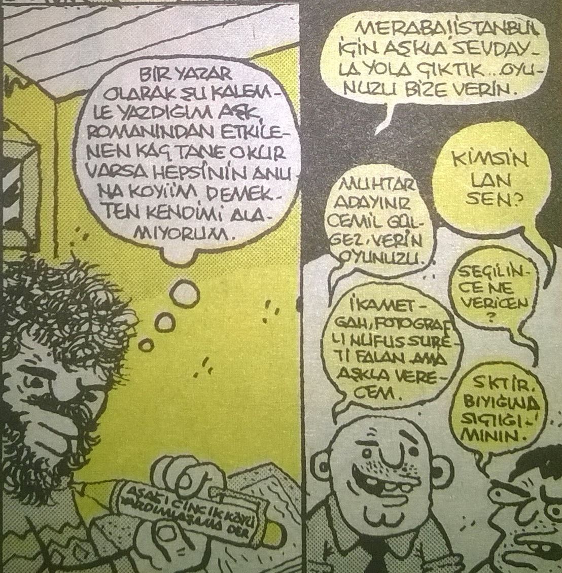 ..Bir yazar olarak şu...