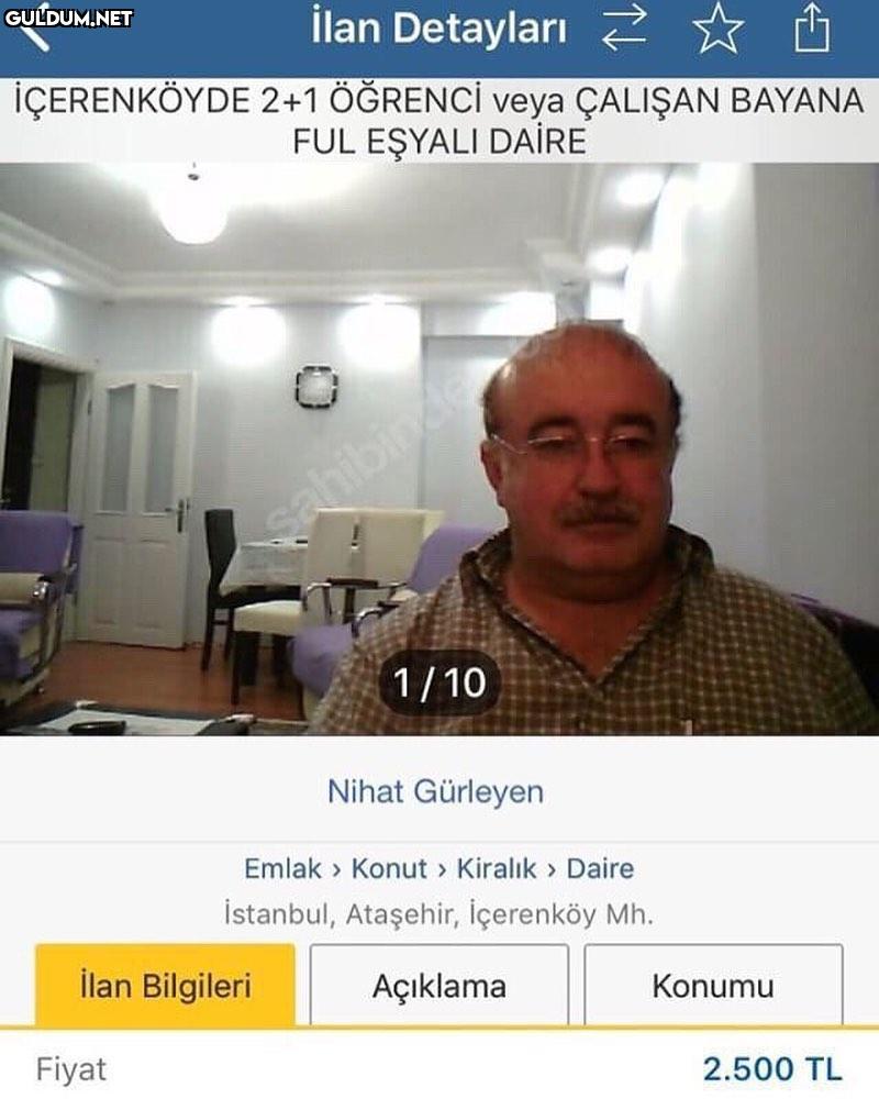 2+1 DAYILI döşeli daire...