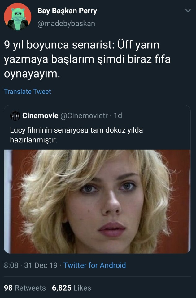 Üşeniyorum öyleyse yarın....
