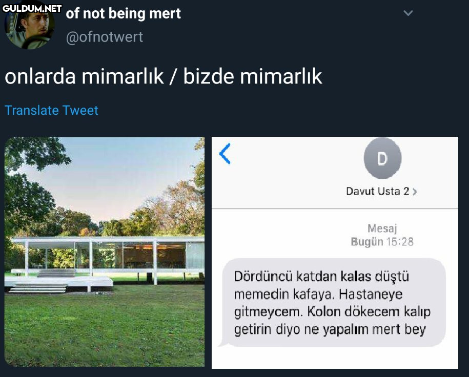 of not being mert...