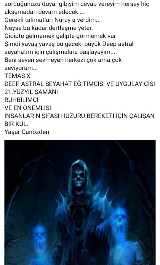 Astral seyahate cikip geri...