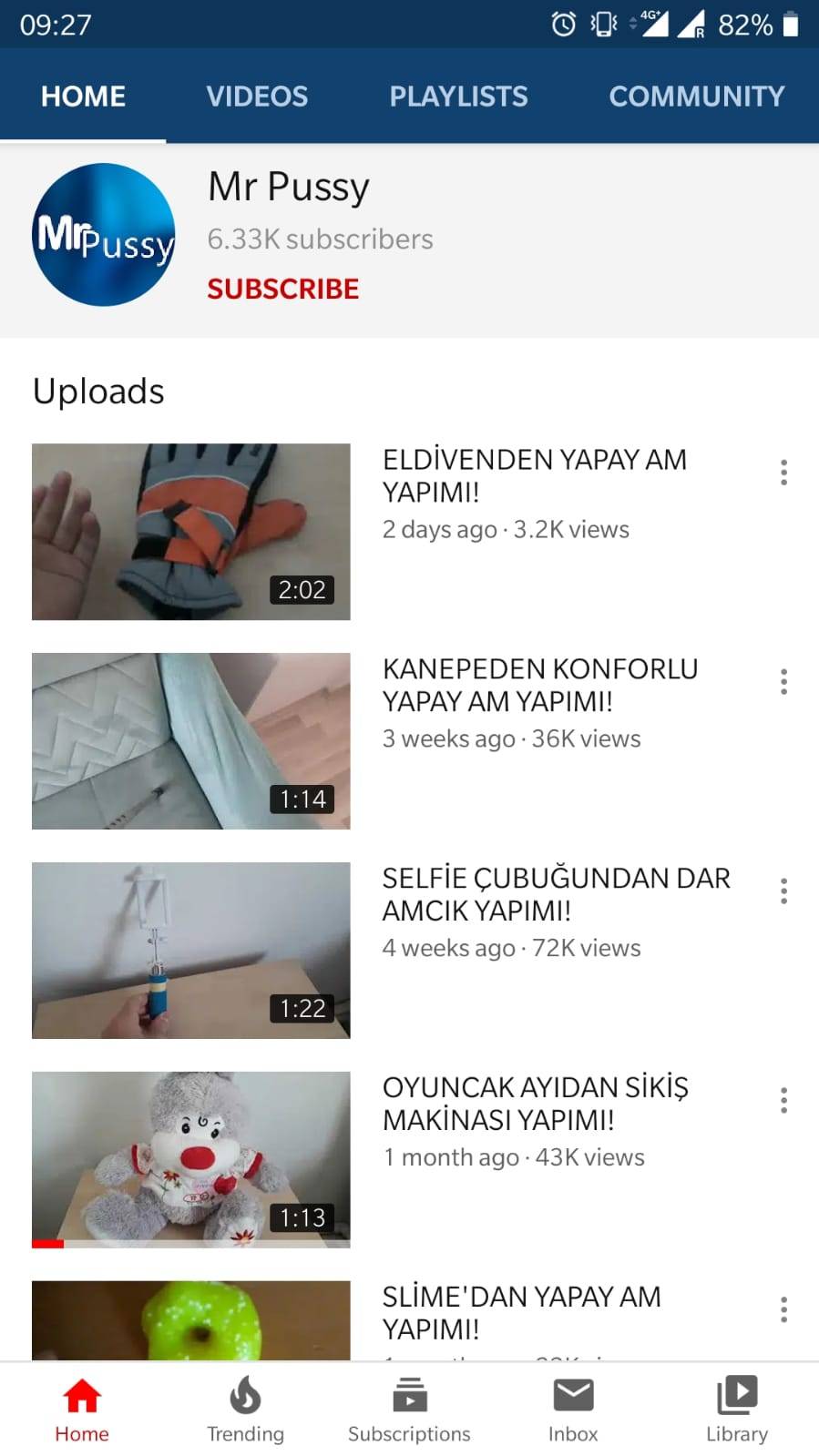 Ameliyat eldiveninden vajina yapımı