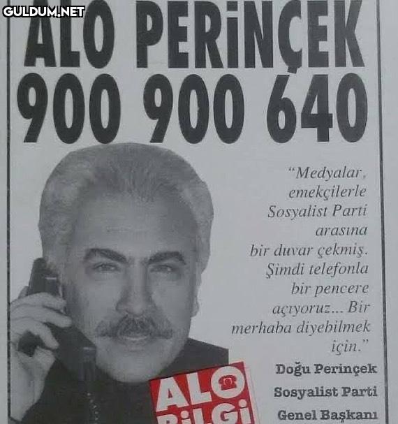 Alo Perinçek hattı mı? üst...