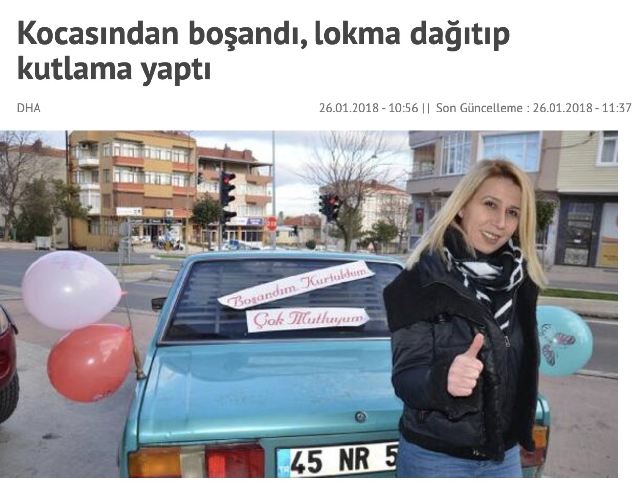 Kocasından boşandı lokma...