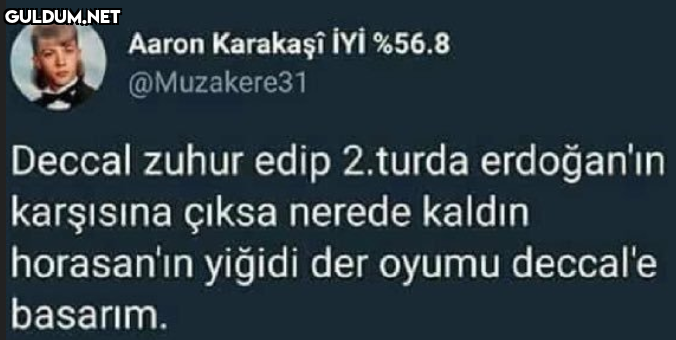 Aaron Karakaşi İYİ %56.8...