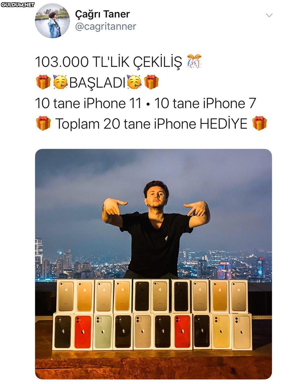 10 tane iPhone 11, 10 tane...